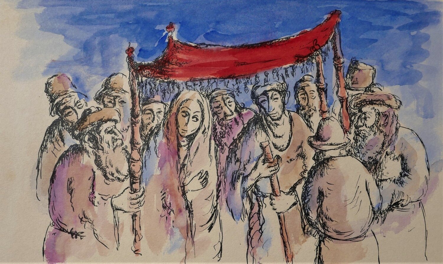 Self-Sacrifice 1946 Yosl Bergner Stampa in vendita