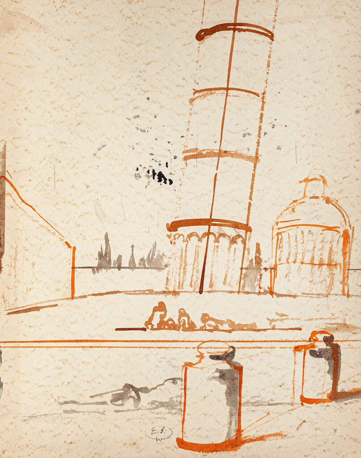 Leaning Tower of Pisa Eugene Berman