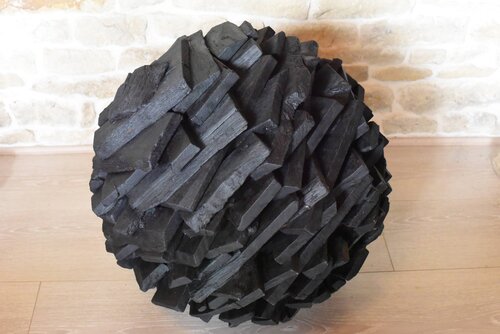 LITTLE BLACK SPHEROID de Marc Mugnier, Escultura a la venta en Singulart
