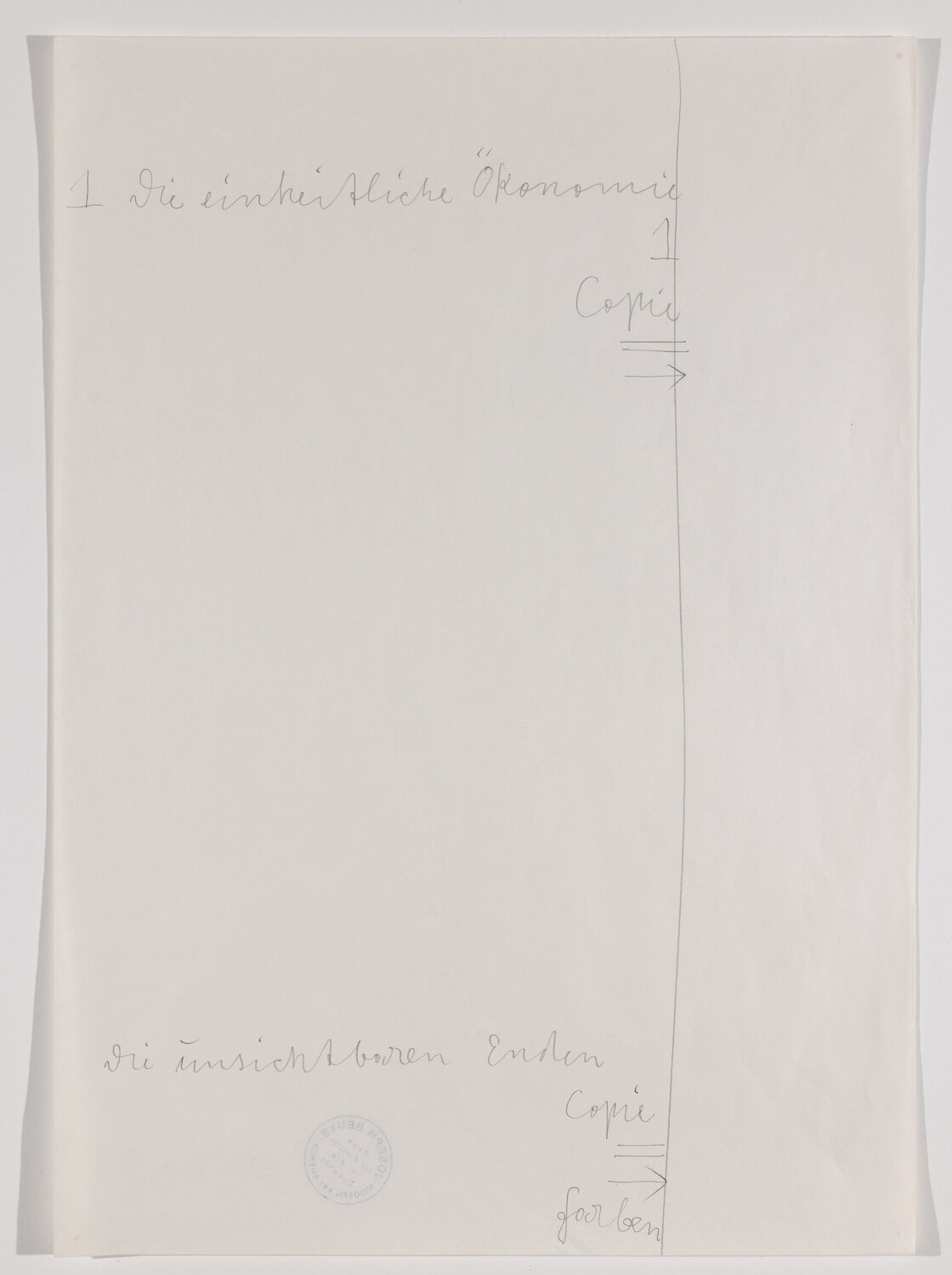 Passport for Entry into the Future Joseph Beuys Œuvre sur papier à vendre