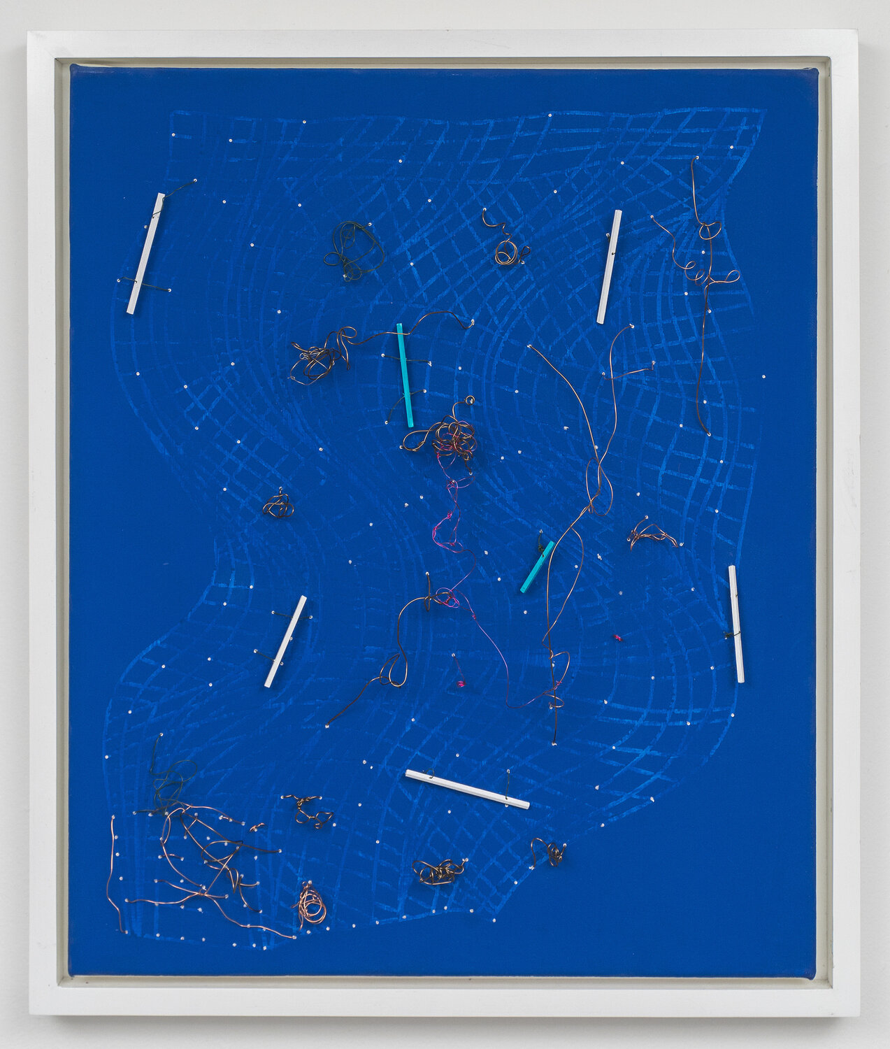 Interpolation on Blue Cecilia Biagini Dipinto originale in vendita