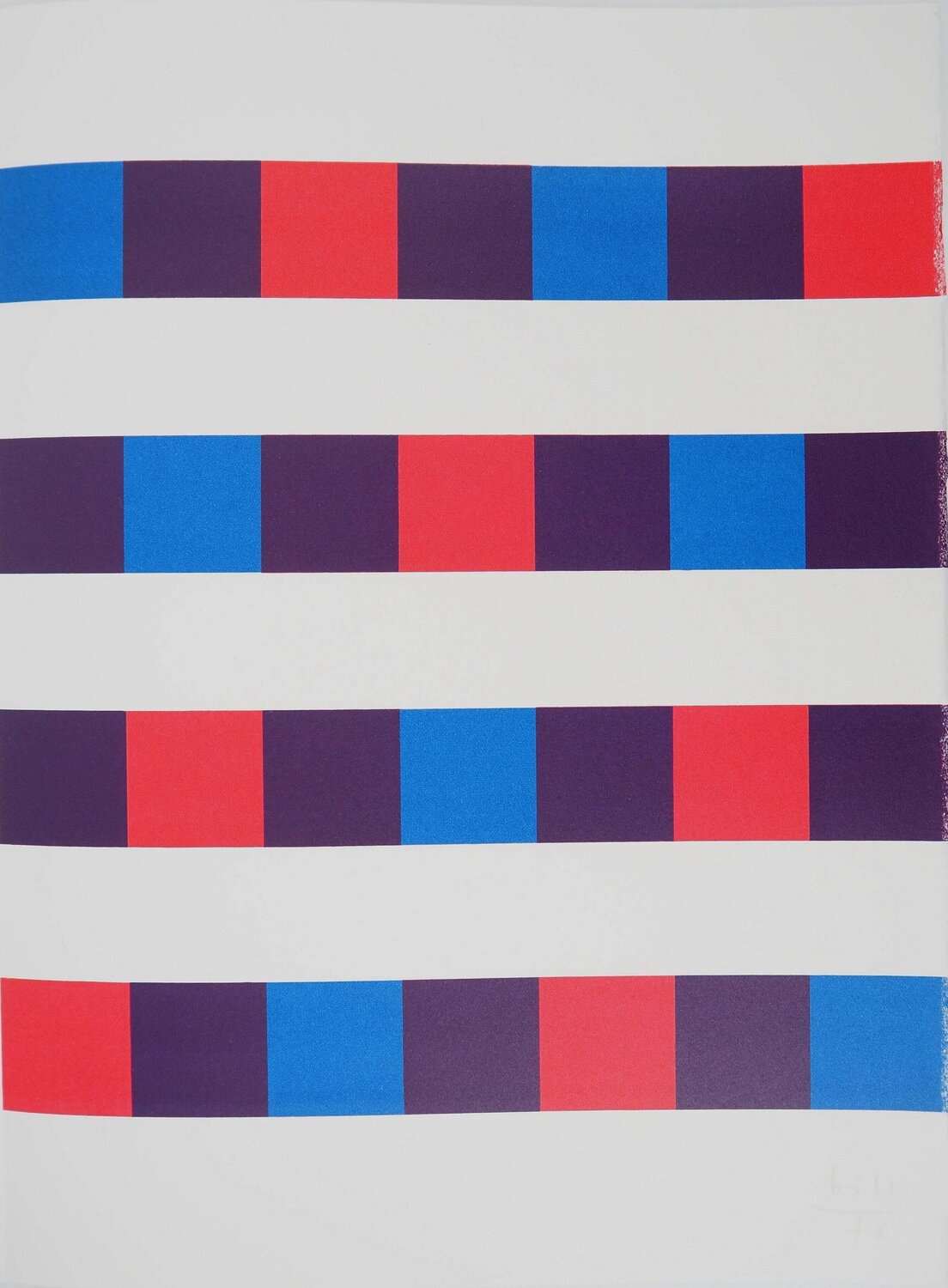 Motif en Trois Couleurs, Sérigraphie originale signée Max Bill Stampa in vendita