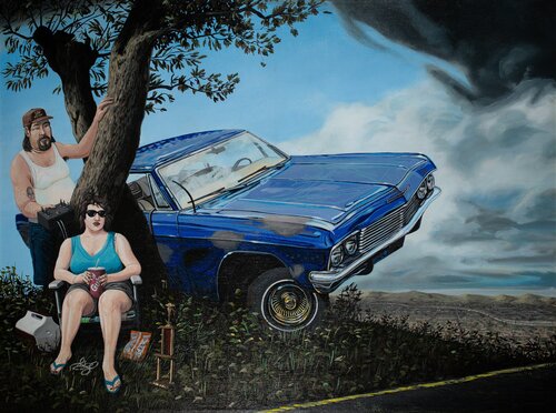 Von Dutch’s Legacy or El Toro Viejo or The Joy, Love, and Romance of Hot Rods by Sandow Birk, 絵画 for Sale on Singulart