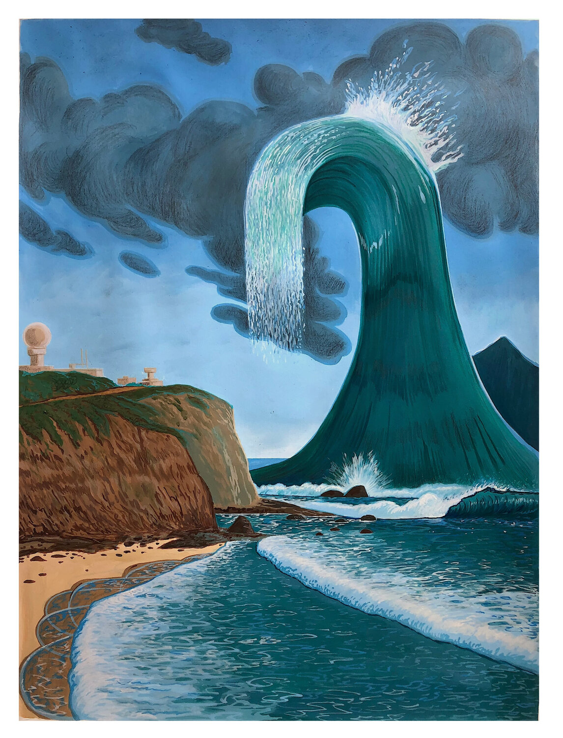 The Big Set (Mavericks) Sandow Birk Originalgemälde zu verkaufen