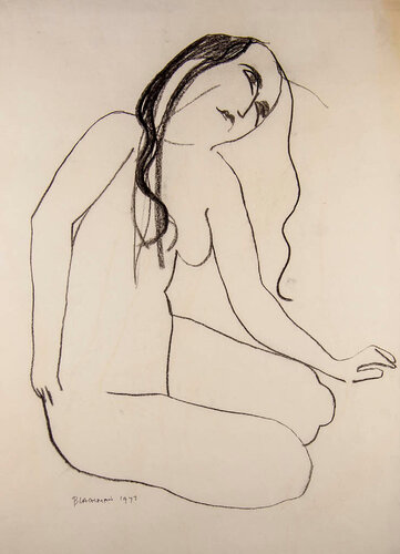 Nude van Charles Blackman, Werk op papier te koop op Singulart