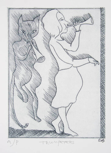 Trumpeters by Charles Blackman, Print for Sale on Singulart