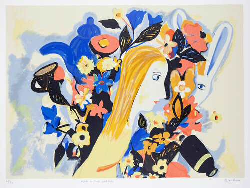 Alice in the Garden de Charles Blackman, Impresión a la venta en Singulart
