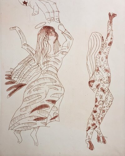 Two Angels di Charles Blackman, Stampa in vendita su Singulart