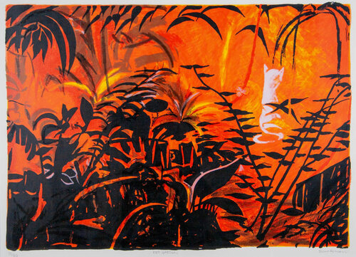 Red Garden by Charles Blackman, Print for Sale on Singulart