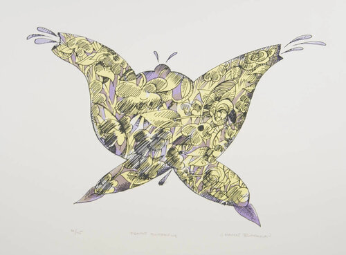 Teapot Butterfly van Charles Blackman, Afdruk te koop op Singulart