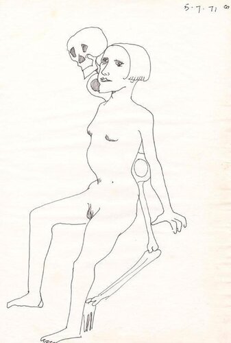 The Muse II by Charles Blackman, Work on Paper for Sale on Singulart
