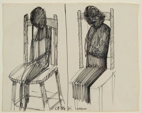 Untitled (Seated Figures) di Charles Blackman, Opera su carta in vendita su Singulart