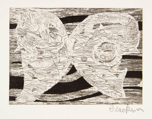 Butterfly Spiral Eyes by Charles Blackman, Print for Sale on Singulart