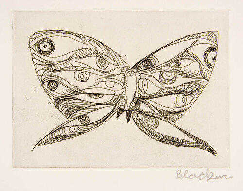 Butterfly Faces by Charles Blackman, Print for Sale on Singulart