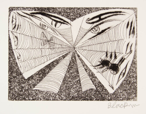 Butterfly and Flowers van Charles Blackman, Afdruk te koop op Singulart