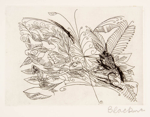 Japanese Butterfly van Charles Blackman, Afdruk te koop op Singulart