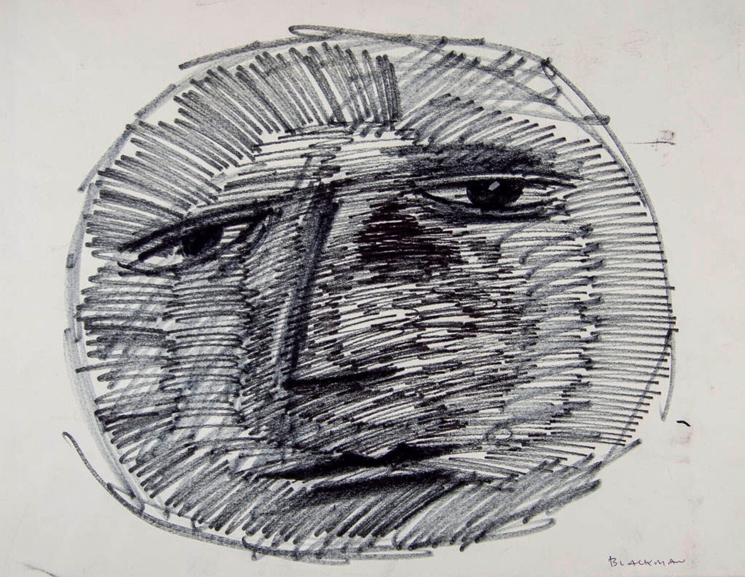 Sun face Charles Blackman Opera su carta in vendita