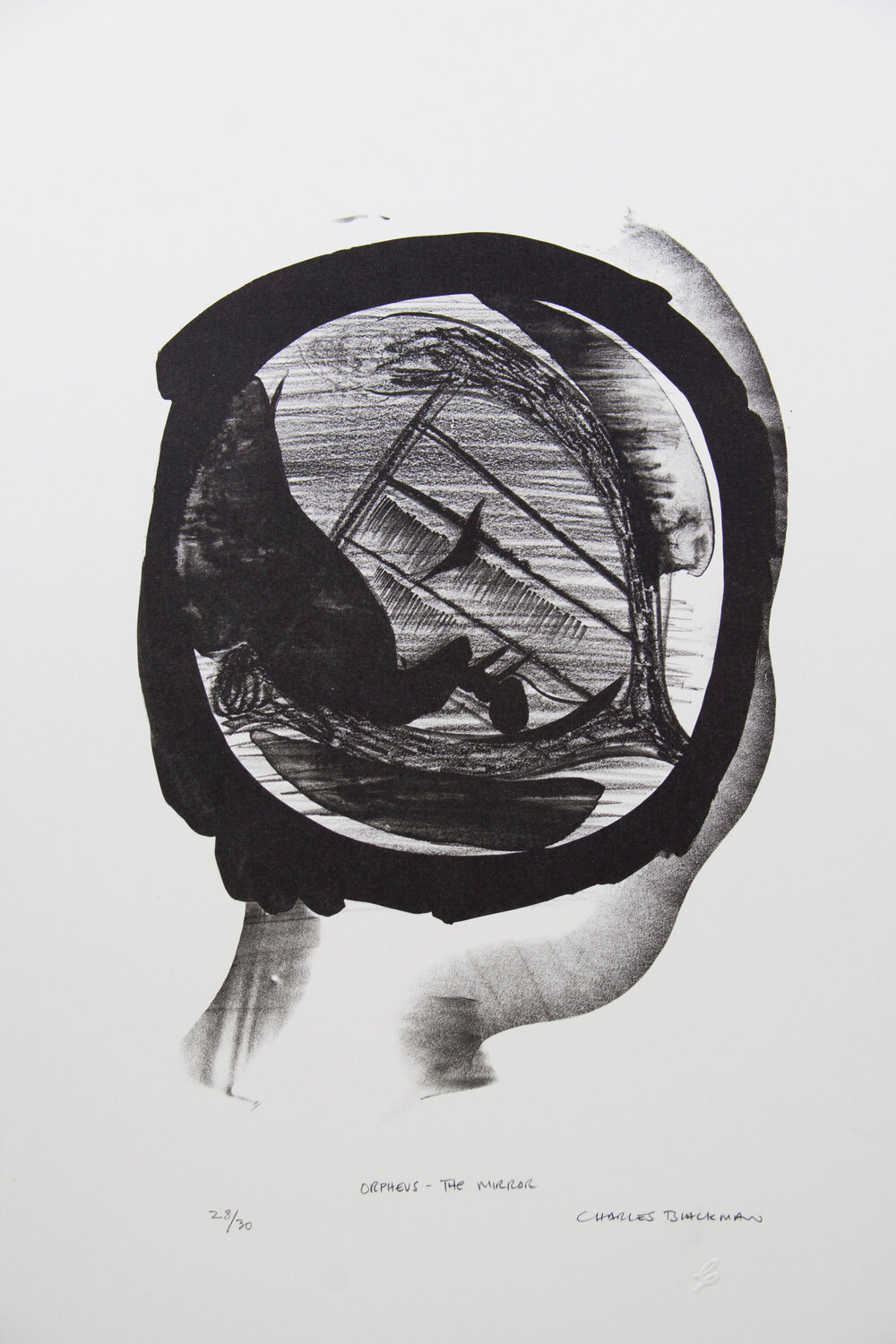 Orpheus - The Mirror Charles Blackman Druck zu verkaufen