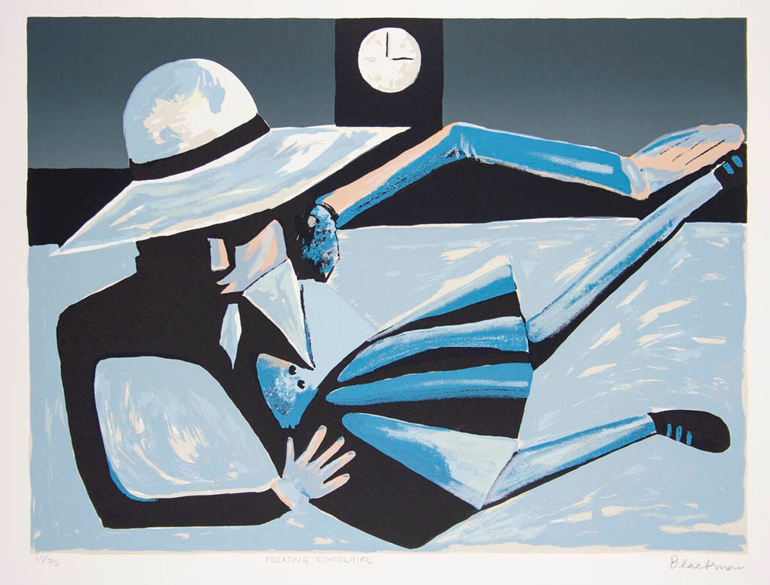 Floating Schoolgirl Charles Blackman Stampa in vendita