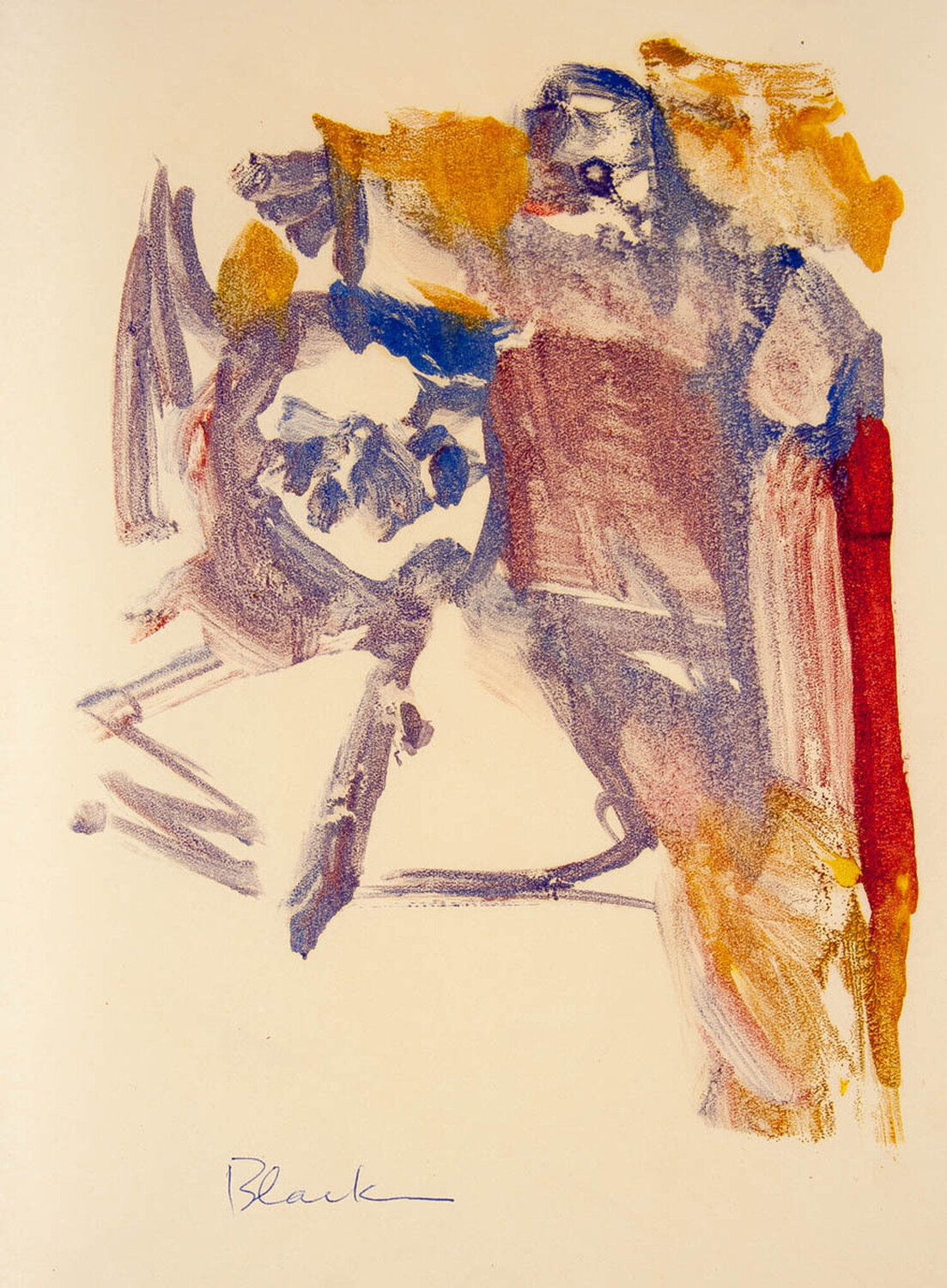Untitled (Abstract Figures) Charles Blackman Stampa in vendita