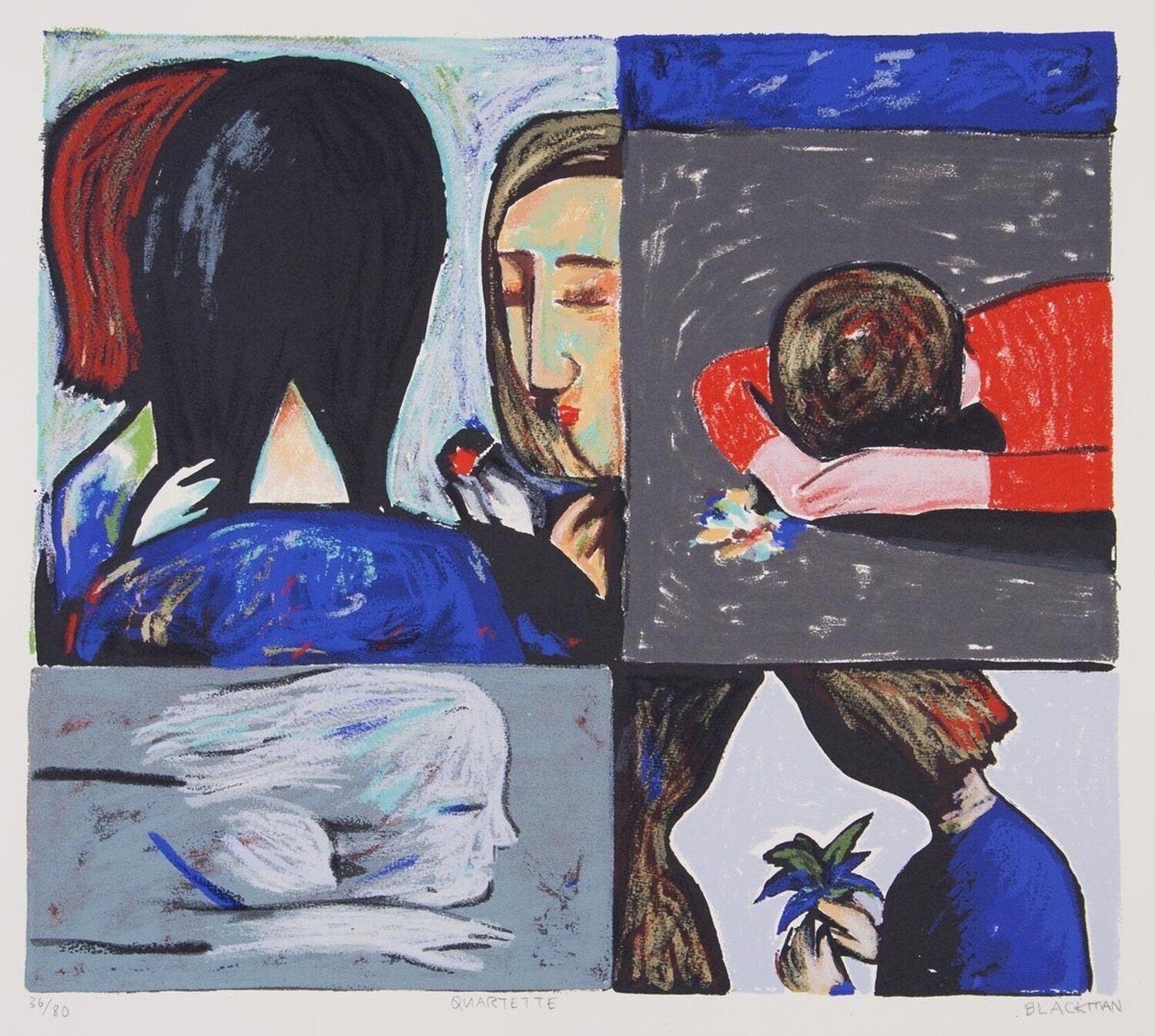 Quartette Charles Blackman Afdruk te koop
