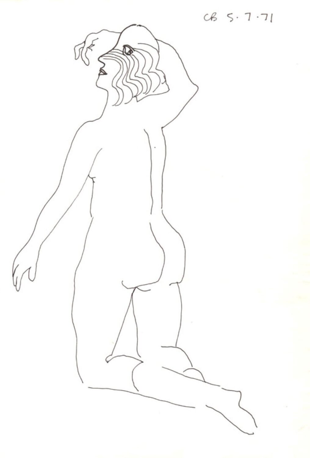 The Muse III Charles Blackman Werk op papier te koop