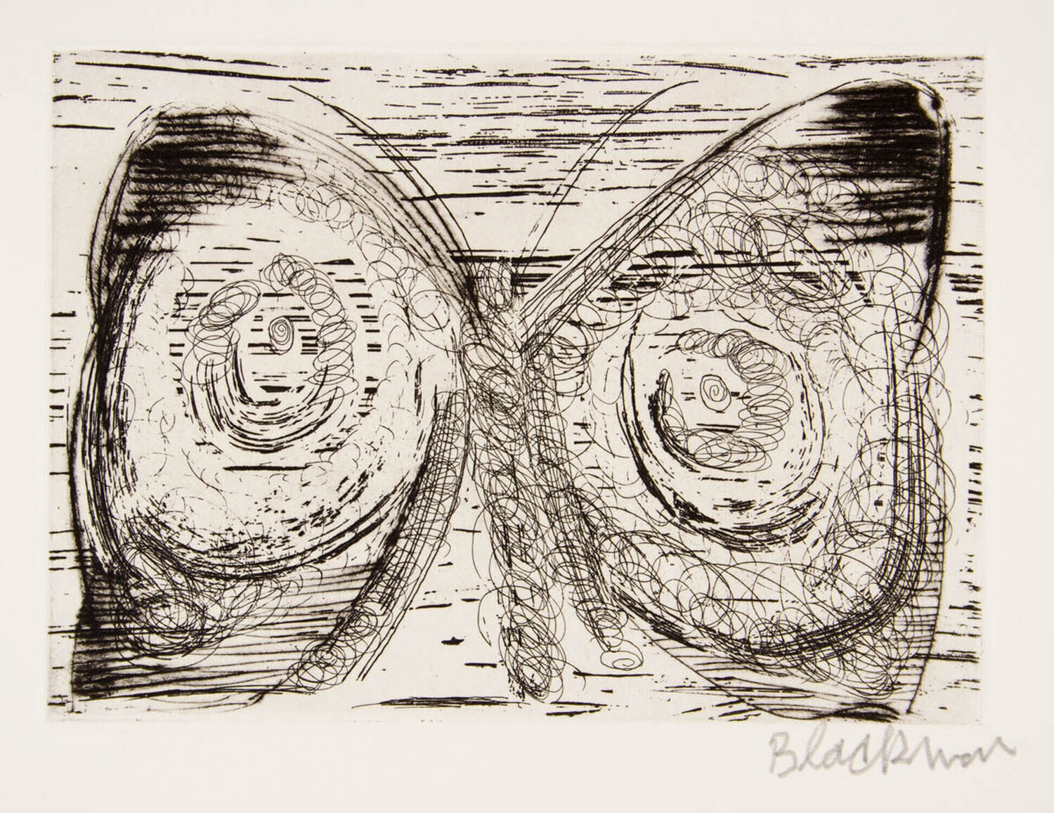 Butterfly Ribbon Charles Blackman Stampa in vendita