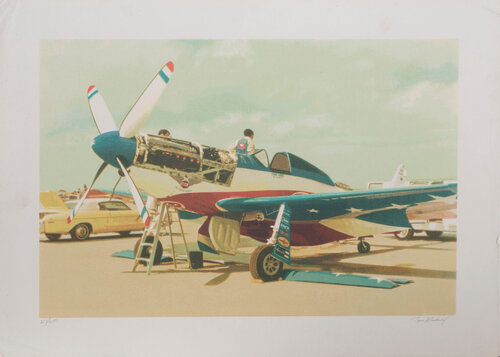 Red, White and Blue Mustang by Tom Blackwell, Print for Sale on Singulart