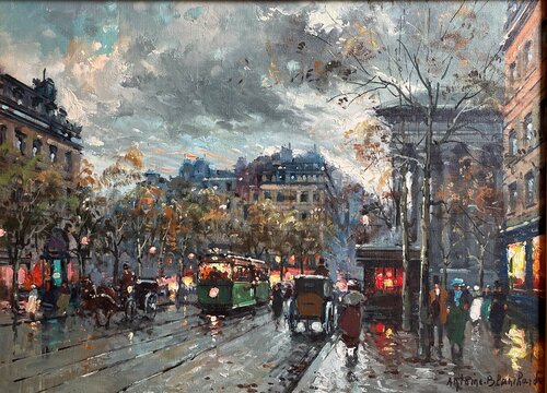 Boulevard de la Madeleine by Antoine Blanchard, Painting for Sale on Singulart