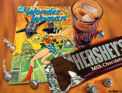 Wonder Woman (large signed giclee on canvas) by Doug Bloodworth, 인쇄 for Sale on Singulart