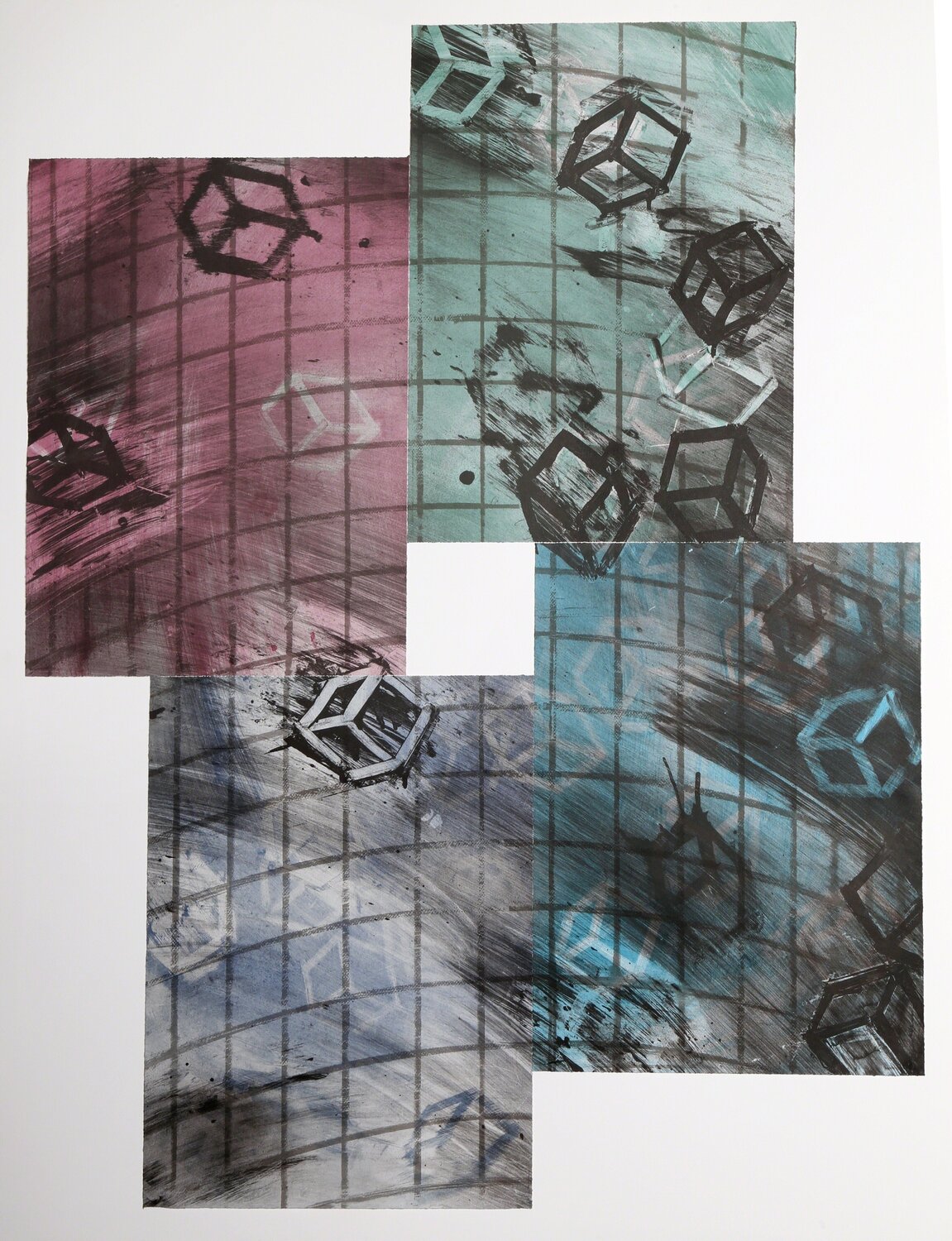 Four Colored Quartets Mel Bochner Druck zu verkaufen