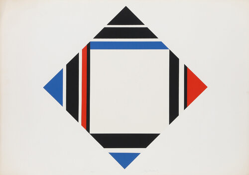 Blue and Red Diamond van Ilya Bolotowsky, Afdruk te koop op Singulart
