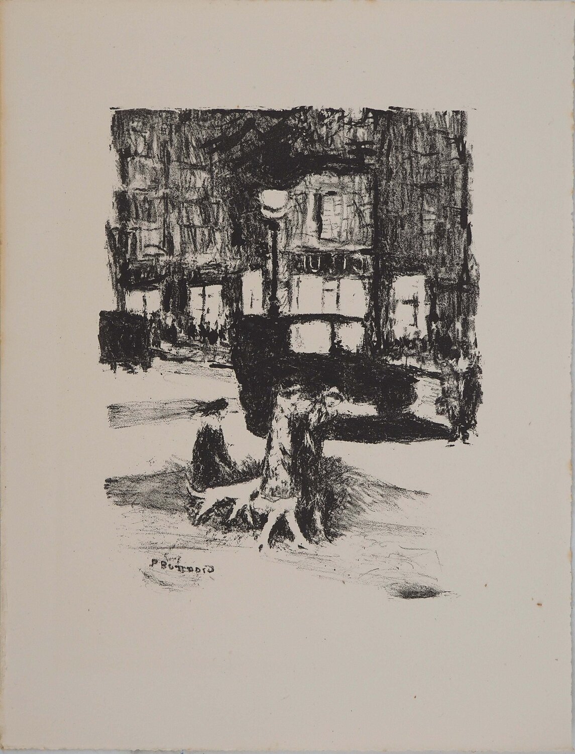 Tableaux de Paris, La rue, Lithographie signée Pierre Bonnard Afdruk te koop