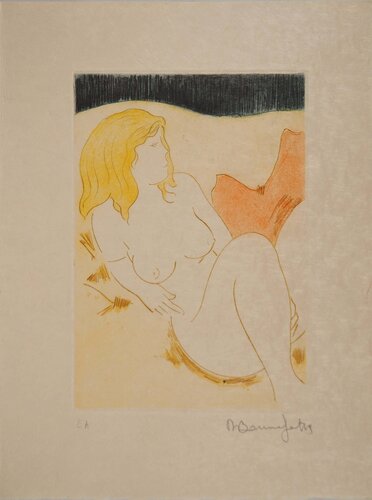 Nu blond au divan by Alain Bonnefoit, Print for Sale on Singulart
