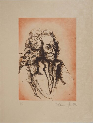 Buste de Voltaire di Alain Bonnefoit, Stampa in vendita su Singulart