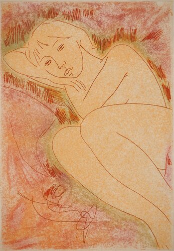 Courtisane au repos di Alain Bonnefoit, Stampa in vendita su Singulart