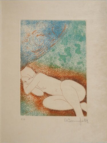 Nu au repos di Alain Bonnefoit, Stampa in vendita su Singulart