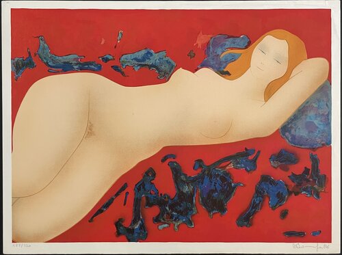 Reclining Nude von Alain Bonnefoit, Druck kaufen auf Singulart