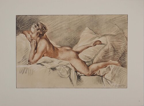 Portrait nu au divan by François Boucher, Print for Sale on Singulart