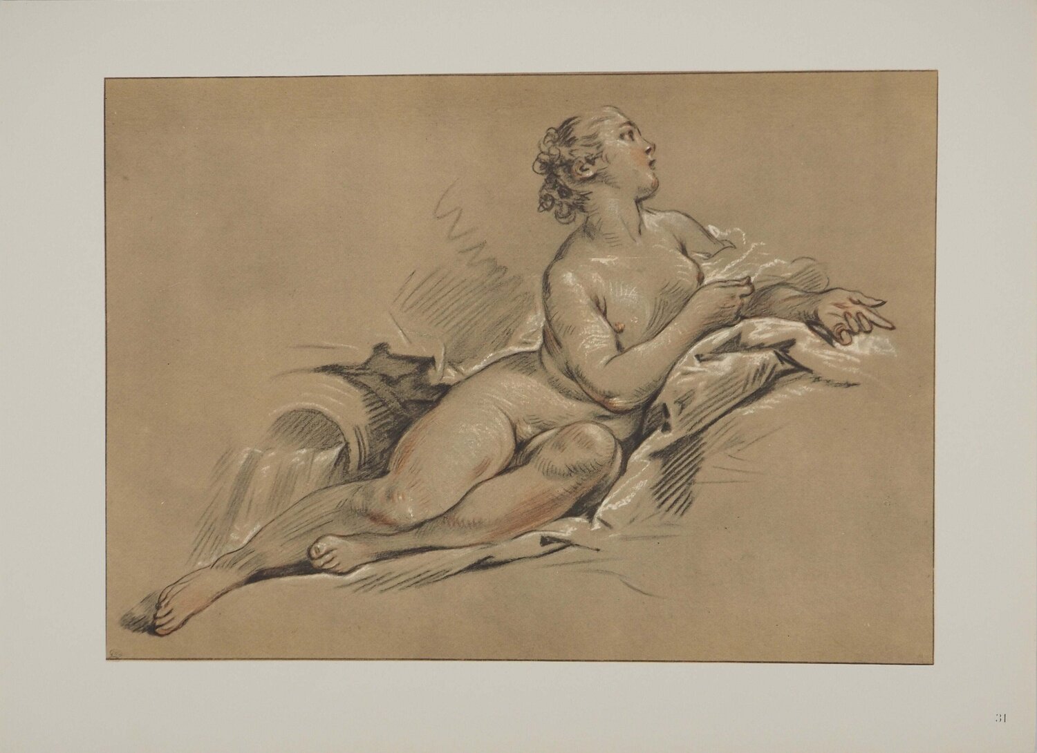 Femme nue sur le divan François Boucher Druck zu verkaufen