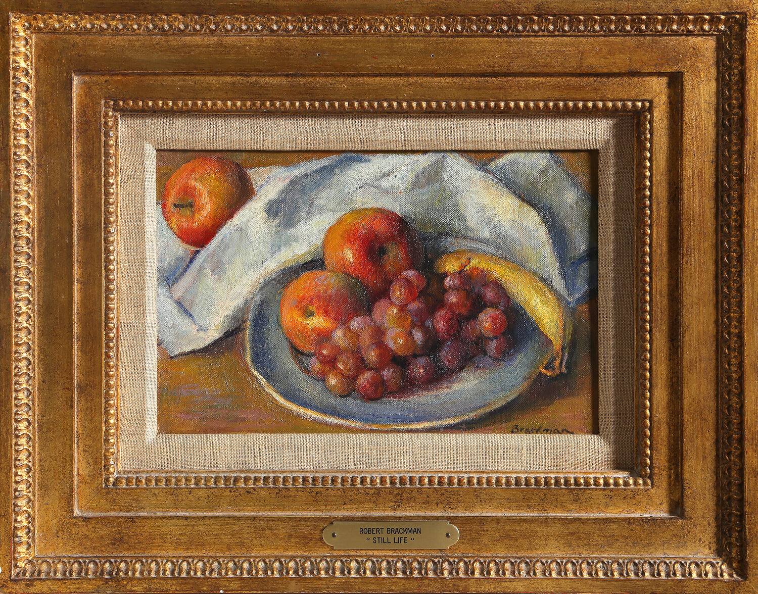 A Plate of Fruit Robert Brackman Original painting for sale