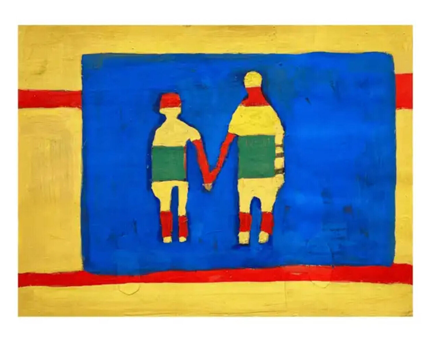 Stripe People Katherine Bradford Afdruk te koop