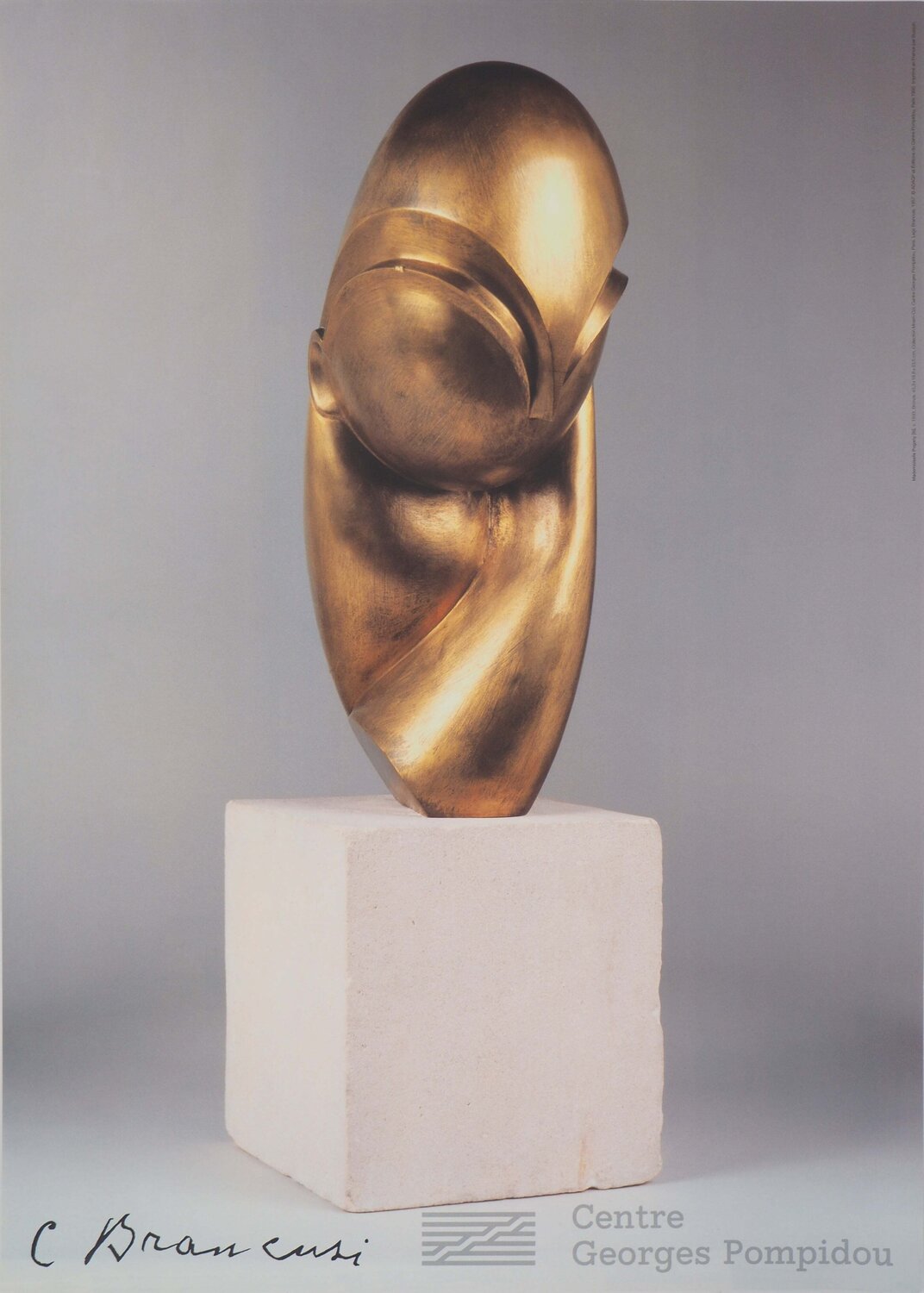 Muse endormie, Affiche originale d'époque Constantin Brâncuși Afdruk te koop