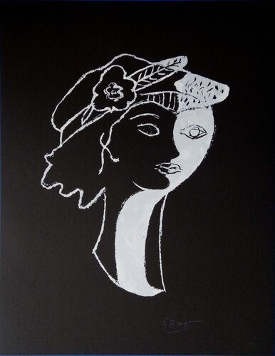 Les Amoureux, Elle et Lui, Lithographie signée by Georges Braque, Print for Sale on Singulart