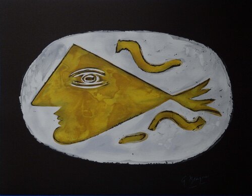 Poisson doré, Lithographie signée Georges Braque