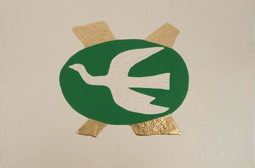 La colombe sur fond vert Georges Braque