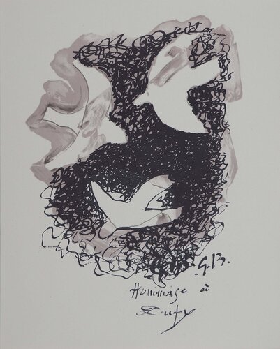 Colombes pour Raoul Dufy, Lithographie originale signée by Georges Braque, Print for Sale on Singulart