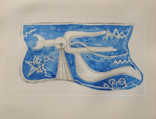 Voyage dans les étoiles, Héliogravure, 1950 Georges Braque