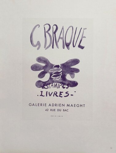 AF 1958 - Adrien Maeght von Georges Braque, Druck kaufen auf Singulart