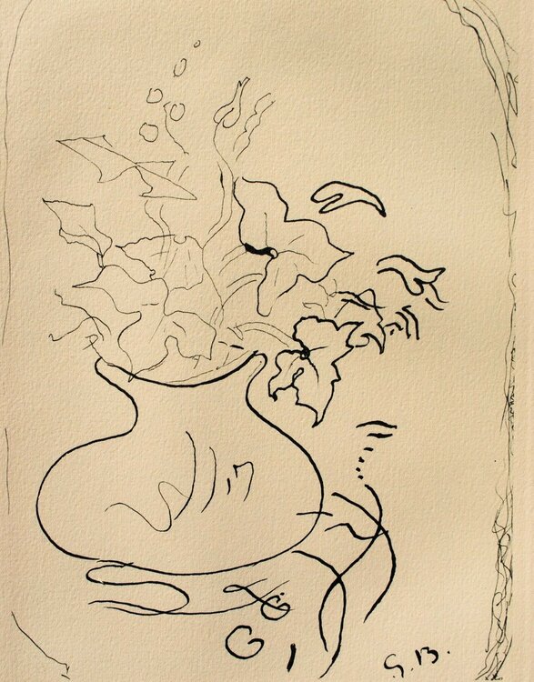 Le vase fleuri Georges Braque